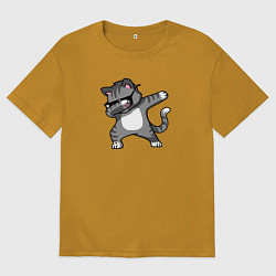 Мужская футболка оверсайз Котик dub