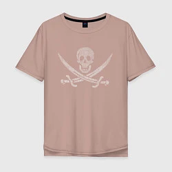 Футболка оверсайз мужская Pirate, цвет: пыльно-розовый