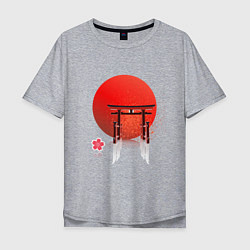 Футболка оверсайз мужская Япония, цвет: меланж