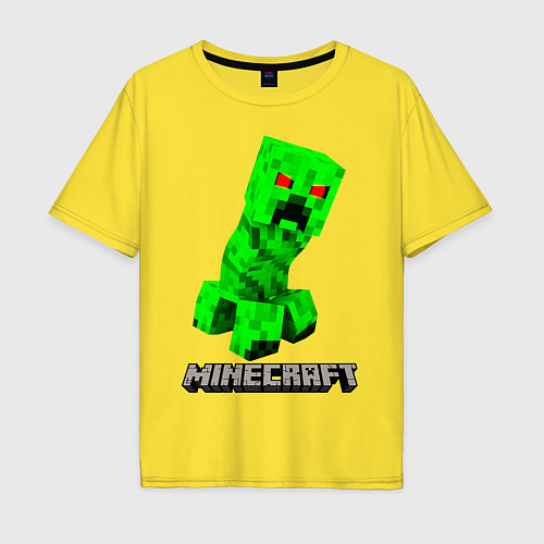 Мужская футболка оверсайз MINECRAFT CREEPER / Желтый – фото 1