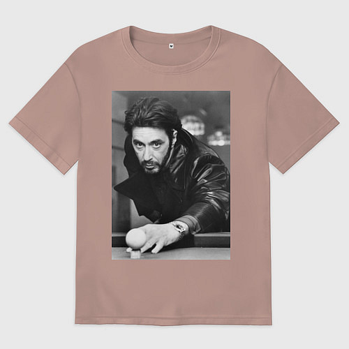 Мужская футболка оверсайз Аль Пачино / Пыльно-розовый – фото 1