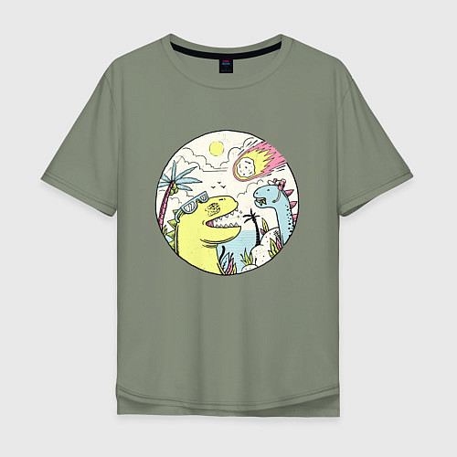 Мужская футболка оверсайз Последняя вечеринка / Авокадо – фото 1