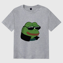 Футболка оверсайз мужская Pepe в очках EZ, цвет: меланж