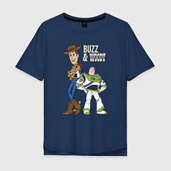 Футболка оверсайз мужская Buzz&Woody, цвет: тёмно-синий