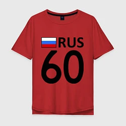 Футболка оверсайз мужская RUS 60, цвет: красный