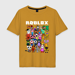 Футболка оверсайз мужская ROBLOX PIGGY, цвет: горчичный