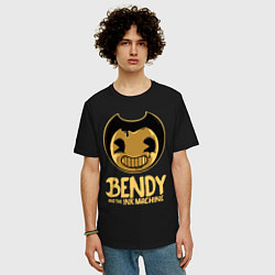Футболка оверсайз мужская Bendy And The Ink Machine, цвет: черный — фото 2