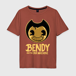 Футболка оверсайз мужская Bendy And The Ink Machine, цвет: кирпичный