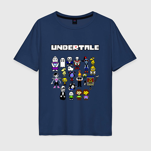 Мужская футболка оверсайз UNDERTALE / Тёмно-синий – фото 1