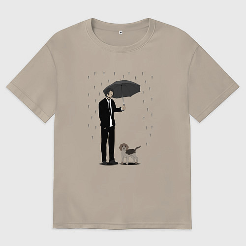 Мужская футболка оверсайз John Wick / Миндальный – фото 1