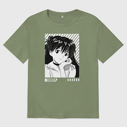 Футболка оверсайз мужская Аска ева 02, цвет: авокадо