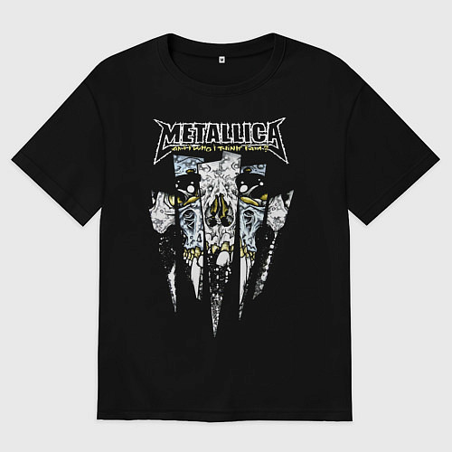 Мужская футболка оверсайз Metallica / Черный – фото 1