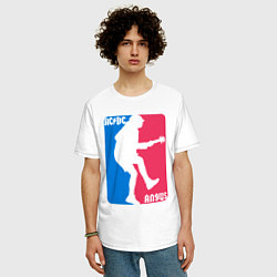 Футболка оверсайз мужская ACDC Angus, цвет: белый — фото 2