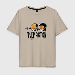 Футболка оверсайз мужская Pulp fiction, цвет: миндальный