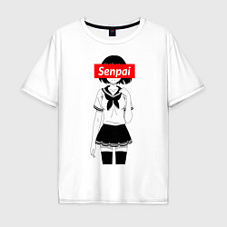 Футболка оверсайз мужская Senpai, цвет: белый