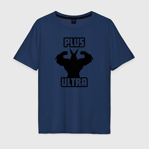 Мужская футболка оверсайз PLUS ULTRA / Тёмно-синий – фото 1
