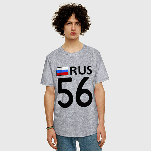 Мужская футболка оверсайз RUS 56 / Меланж – фото 3