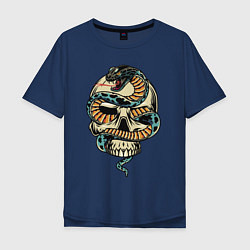 Мужская футболка оверсайз Snake&Skull