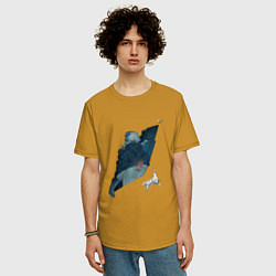 Футболка оверсайз мужская Бегущий по лезвию, цвет: горчичный — фото 2