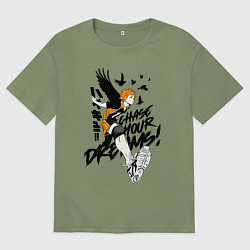 Мужская футболка оверсайз Хайку