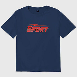 Футболка оверсайз мужская Sport, цвет: тёмно-синий