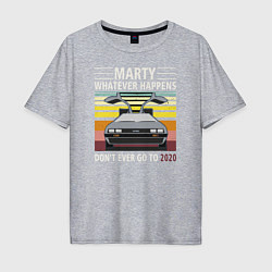 Футболка оверсайз мужская Back to the Future, цвет: меланж