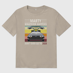 Мужская футболка оверсайз Back to the Future