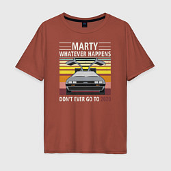 Футболка оверсайз мужская Back to the Future, цвет: кирпичный