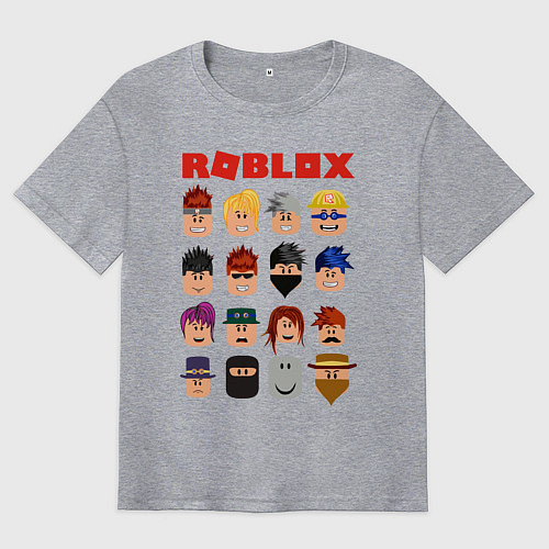 Мужская футболка оверсайз ROBLOX / Меланж – фото 1