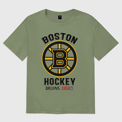 Футболка оверсайз мужская BOSTON BRUINS NHL, цвет: авокадо