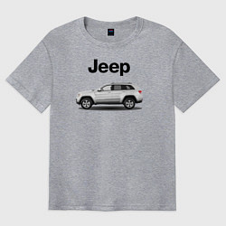 Футболка оверсайз мужская Jeep, цвет: меланж