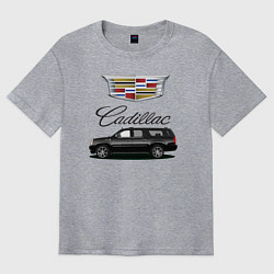 Футболка оверсайз мужская Cadillac, цвет: меланж