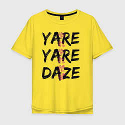 Футболка оверсайз мужская YARE YARE DAZE, цвет: желтый
