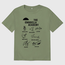 Мужская футболка оверсайз АК АМБРЕЛЛА АВТОГРАФЫ АКТЁРОВ