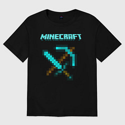 Футболка оверсайз мужская Minecraft, цвет: черный
