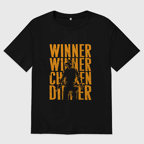 Мужская футболка оверсайз PUBG / Черный – фото 1