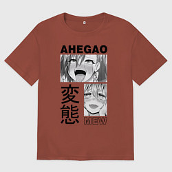 Мужская футболка оверсайз Ahegao