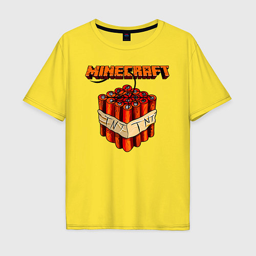 Мужская футболка оверсайз Minecraft / Желтый – фото 1