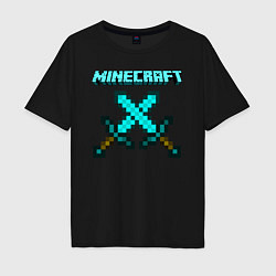 Футболка оверсайз мужская Minecraft, цвет: черный