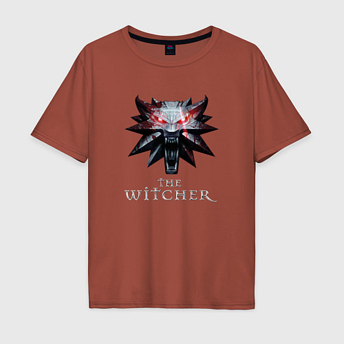 Мужская футболка оверсайз The Witcher / Кирпичный – фото 1