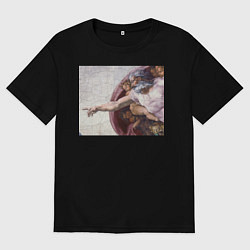 Футболка оверсайз мужская Искусство, цвет: черный