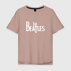 Футболка оверсайз мужская The Beatles, цвет: пыльно-розовый