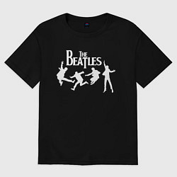 Футболка оверсайз мужская The Beatles, цвет: черный