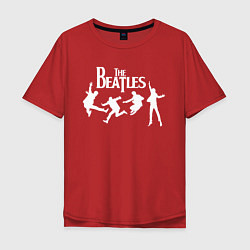 Футболка оверсайз мужская The Beatles, цвет: красный