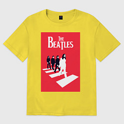 Футболка оверсайз мужская The Beatles, цвет: желтый