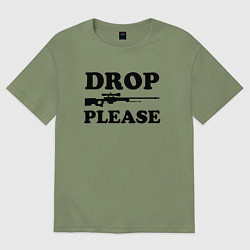 Футболка оверсайз мужская Drop Please, цвет: авокадо