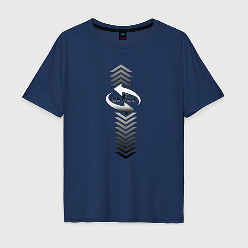 Мужская футболка оверсайз Counter Strike / Тёмно-синий – фото 1