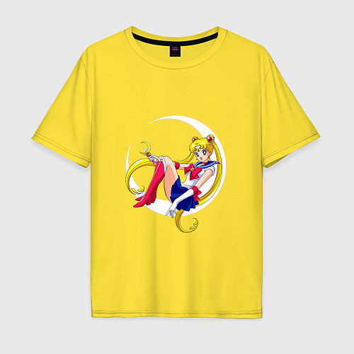 Мужская футболка оверсайз Sailor Moon / Желтый – фото 1
