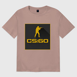 Футболка оверсайз мужская CS GO Z, цвет: пыльно-розовый