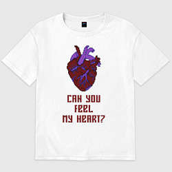 Футболка оверсайз мужская Bring Me The Horizon 2D Сердце, цвет: белый